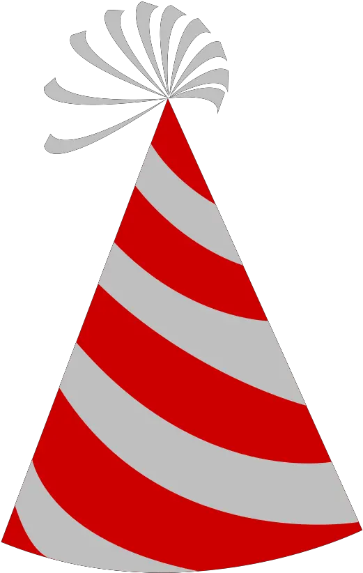  Red And Grey Party Hat Svg Vector Red And White Birthday Hat Png Birthday Hat Clipart Transparent Background