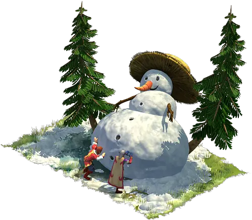  Lazy Snowman Elvenar Event Buildings Lazy Snowman Png Snow Man Png