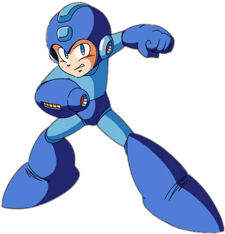  Mega Man Ready For Action Transparent Classic Mega Man Art Png Mega Man Transparent