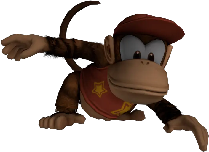  Wii Super Smash Bros Brawl Diddy Kong 2 Trophy The Cartoon Png Kong Png