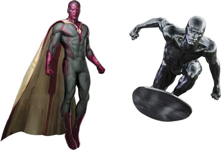  Mcu Vision Vs Fox Silver Surfer Silver Surfer And Vision Png Silver Surfer Png