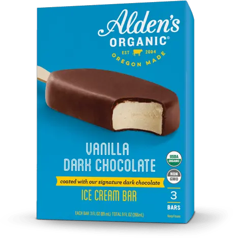  Aldenu0027s Ice Cream Vanilla Dark Chocolate Bar Ice Cream Bar Png Chocolate Bar Transparent