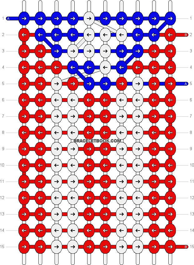  Alpha Pattern 6141 Braceletbook Easy Bracelet Patterns Png Puerto Rico Flag Png