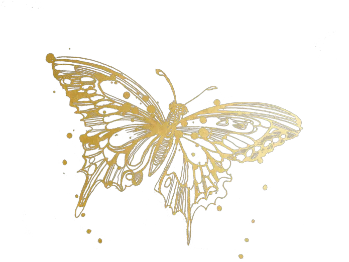  Butterfly Tattoos Temporary Accept Transparent Gold Butterfly Png Butterfly Tattoo Png