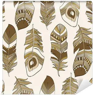  Seamless Ethnic Indian Feathers Plumage Pattern Wall Mural U2022 Pixers We Live To Change Rug Png Indian Feather Png