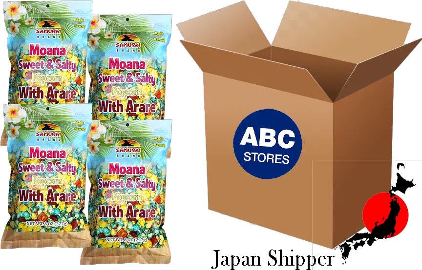  Samurai Moana Sweet U0026 Salty Popcorn With Arare 4 Pk Png Moana Png Transparent