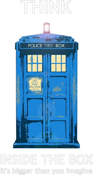  Tardis Think Inside The Box Greeting Card Think Inside The Box Because Png Tardis Transparent Background