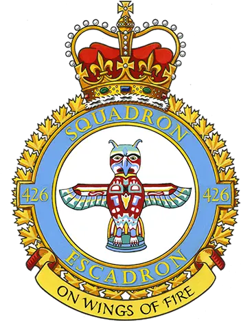  426 Transport Training Squadron Canadaca 2 Canadian Air Division Crest Png Wings Of Fire Logo