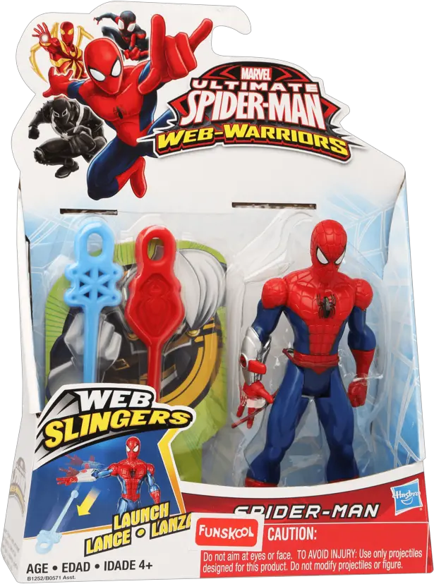  Download Boys Spider Man With Web Slinger Action Figure Toy Spider Man Web Slinging Toy Png Ultimate Spider Man Logo