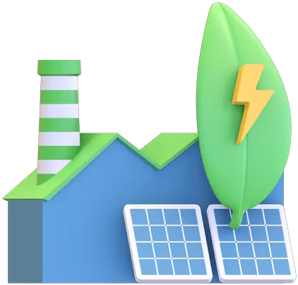  Premium Industry With Solar Panel 3d Illustration Download Green Industry Icon Png Solar Panel Icon Png