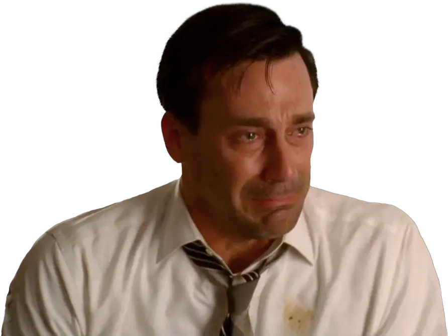  Crying Man Png 1 Image Don Draper Crying Meme Sad Man Png