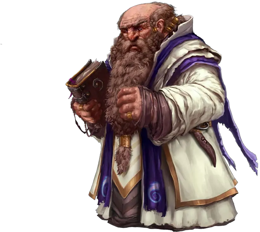  Download Wizard Beard Transparent Dwarf Cleric With Robes Png Wizard Beard Png