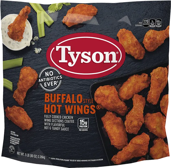  Tyson Buffalo Style Hot Wings Lbs Chicken Hot Wings Png Buffalo Wings Png