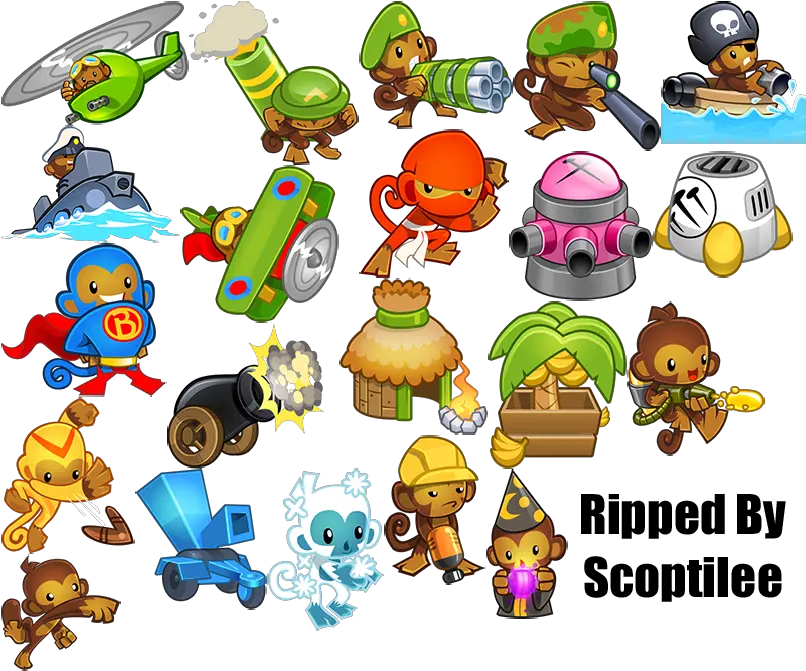  The Spriters Resource Full Sheet View Bloons Tower Fictional Character Png Td Icon