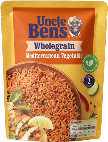  Uncle Benu0027s Wholegrain Mediterranean Vegetable Rice 250g Uncle Microwave Rice Png Rice Png