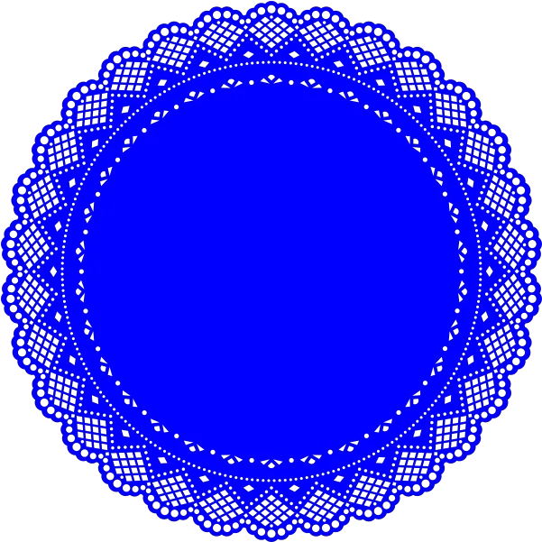  Doily Blue Clip Art Vector Clip Art Online Png Image Blondas Png Doily Png