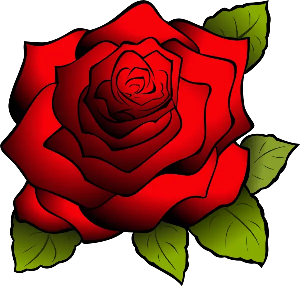  Red Flower Clipart Rose Outline Gambar Bunga Mawar Kartun Png Rose Outline Png