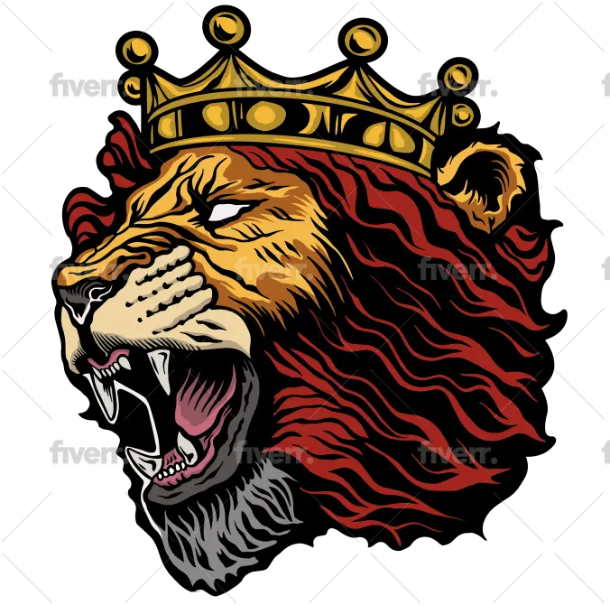  Design A Creative Vintage Retro Animal Logo Illustration Aggression Png Lion Crown Icon