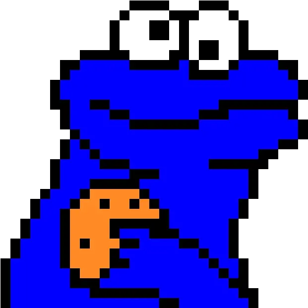  Cookie Monster Pixel Art Cookie Monster Png Cookie Monster Png