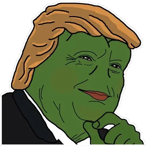  Pepe Trump Whatsapp Stickers Donald Trump Meme Frog Png Trump Head Transparent