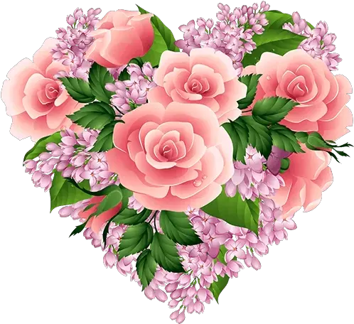  Rose Heart Png Transparent Picture Mart Floral Heart Clip Art Scribble Heart Png