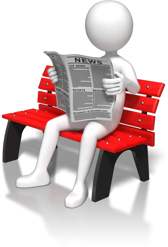  Download Self Directed Ira Newsletter News Paper Reading 3d Stick Figure Reading News Paper Png News Paper Png