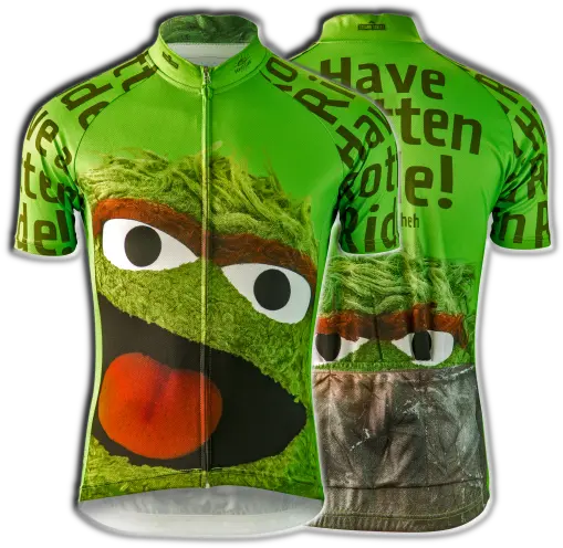  Grouch Sesame Street Cycling Jersey Cookie Monster Cycling Jersey Png Oscar The Grouch Png