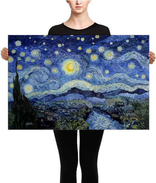  The Starry Night Panorama Canvas Print Van Gogh Starry Night Png Starry Night Png