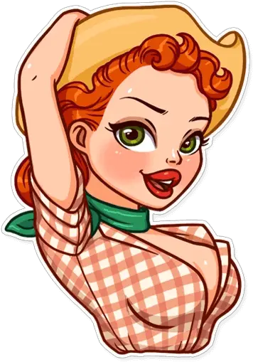  Pin Up Girl Sticker Pack For Telegram Telegramguides Sticker Pin Up Telegram Png Pin Up Girl Png