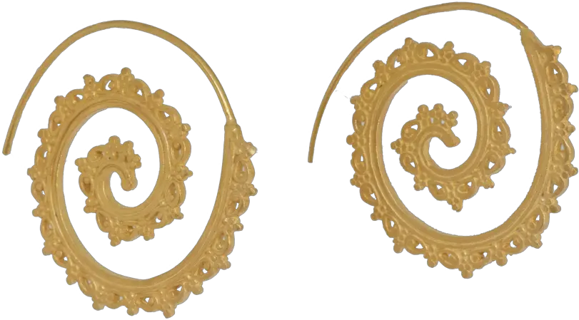  Spiral Earring Open Hoop Png Earrings