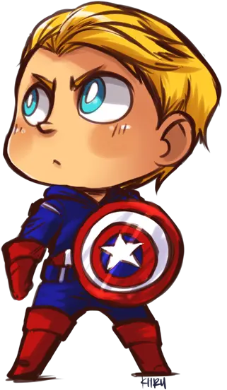  Download Captain America By Kiirusama Cute Captain America Captain America Cartoon Drawing Png Captain America Transparent Background