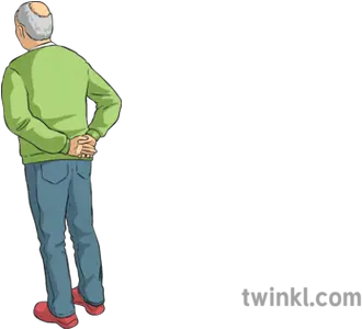  Older Man Standing Back View Spag Children In Need Classic Man Standing Back View Illustration Png Person Standing Png