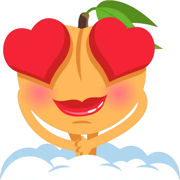  Download A Peach Life Emoji Heart Eyes 16 Oz Stainless Clip Art Png Peach Emoji Png