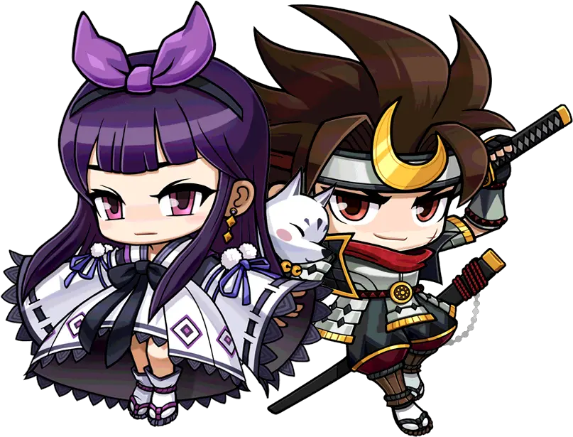  Maplestory Suspending Kanna And Hayato Maplestory Hayato Maplestory Hayato And Kanna Png Kanna Png