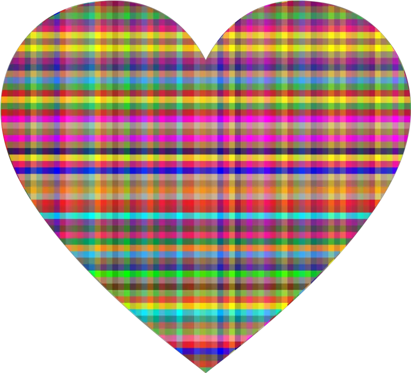  Heartplaidtextile Png Clipart Royalty Free Svg Png Coração Quadriculado Png Checkered Png