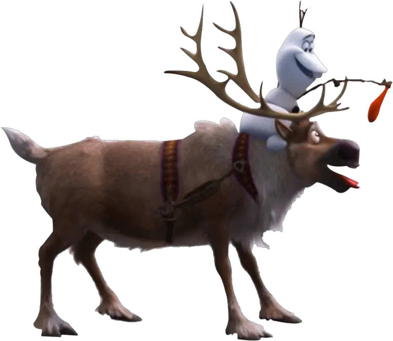  Sven Reindeer Playing With Olaf Frozen 2 Png Image