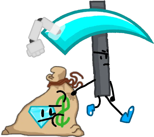  I See Your Cyborg Arm Clip Art Png Diamond Pickaxe Png