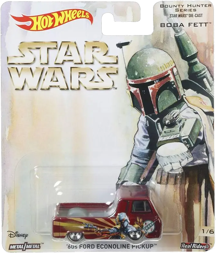  60s Ford Econoline Pickup U2013 Boba Fett Orange Track Diecast Star Wars Hot Wheels Bounty Hunter Series Png Boba Fett Png