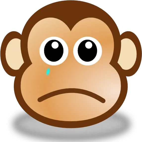  Download Sad Emoji Clipart Large Monkey Face Cartoon Png Monkey Face Silhouette Sad Emoji Transparent