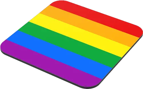  Rainbow Flag Lgbtq Pride Flag Coaster Just Stickers Illustration Png Rainbow Flag Png