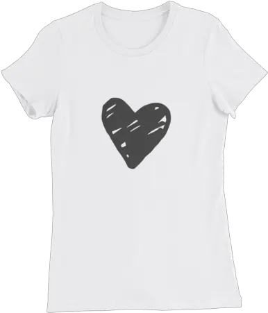  Scribble Heart Tshirt Womenu0027s Slim Fit T Shirt Sold By Undressd Apparel Supreme Paris Box Logo Png Scribble Heart Png