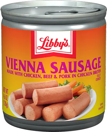  Delicious Canned Meats Libbyu0027s Vienna Sausage Yellow Can Png Sausage Transparent Background