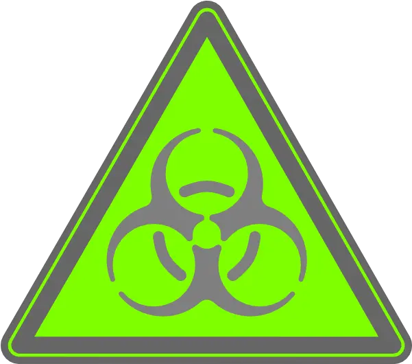  Biohazard Neongreen Clip Art Vector Clip Art Biohazard Png Neon Triangle Png