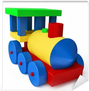  3d Colorful Toy Train Wall Mural Cylinder Png Toy Train Png