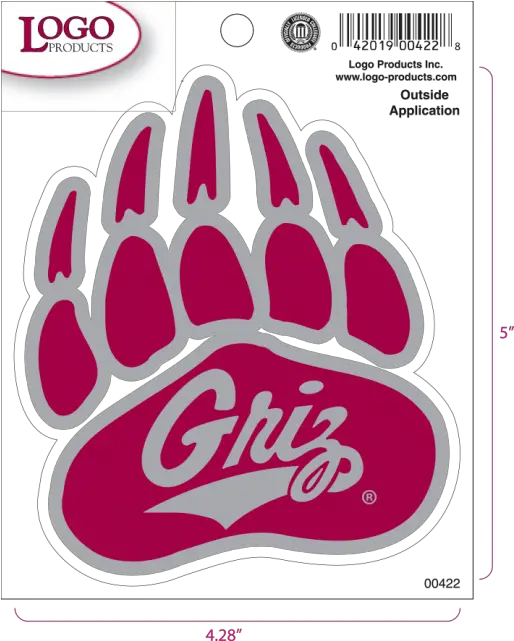  Download University Of Montana Grizzly Paw Png Image With No University Of Montana Colors Paw Png