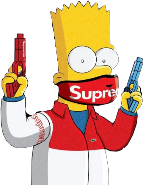  Download Homer Supreme Bart Simpson Drawing Free Clipart Hd Bart Simpson Supreme Png Supreme Png