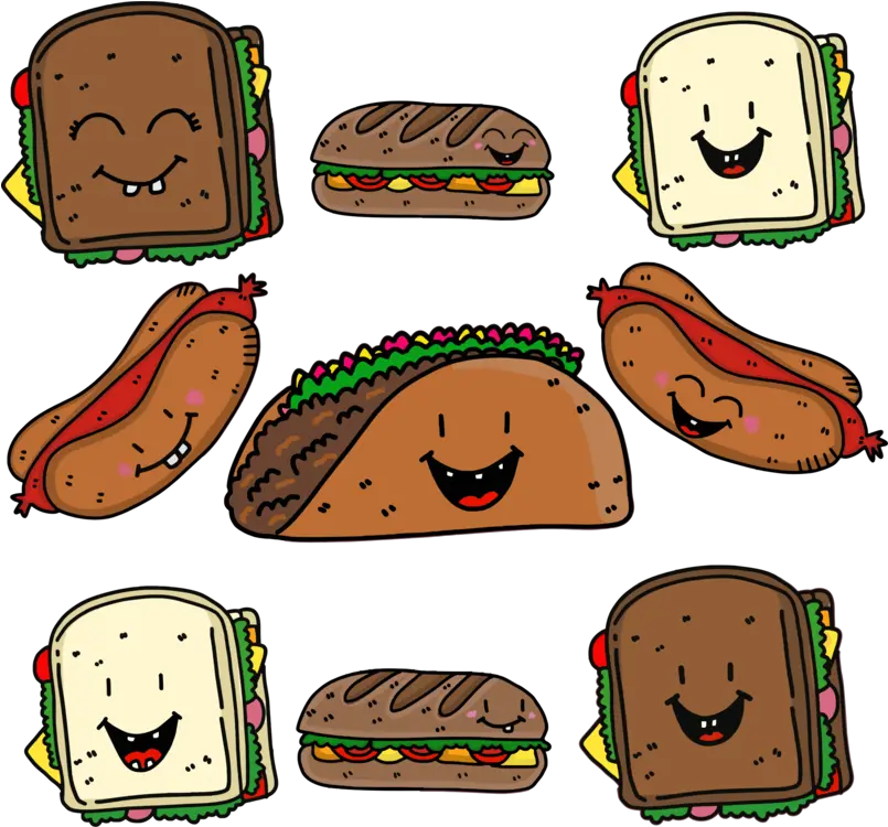  Snack Food Finger Png Clipart Anthropomorphic Food Junk Food Png