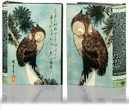  Hiroshige Owl On A Pine Branch Book Box Shop Bald Eagle Png Pine Branch Png