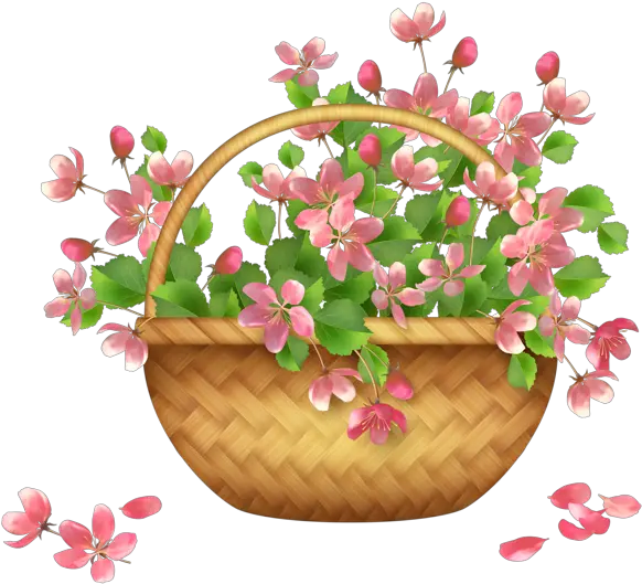  Library Of Flower Baskets Transparent Png Files Flower Basket Clipart Png Basket Png