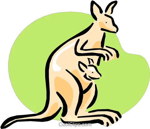  Kangaroo And Joey Royalty Free Vector Clip Art Illustration Canguru Png Kangaroo Transparent Background